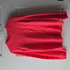 Gap Coral Pink Pointelle Knit Sweater